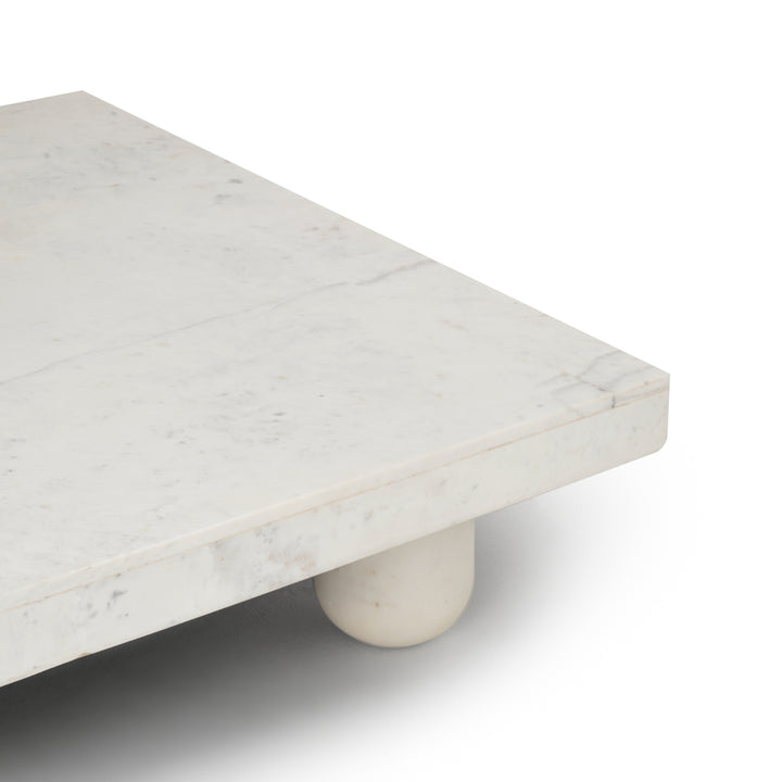 Skylar Marble Coffee Table White