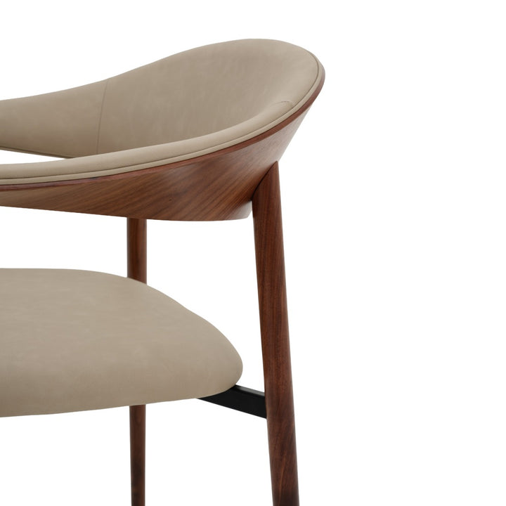 Etina Wood Armchair Taupe