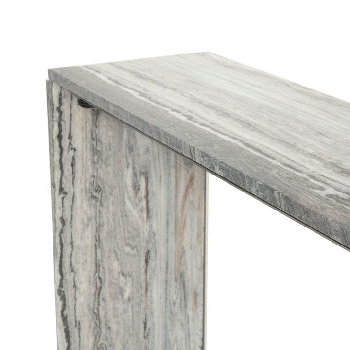 Waseem Marble Console Table Dark Grey