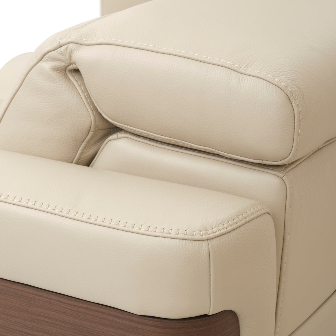 Walida Leather Reclining Loveseat Beige