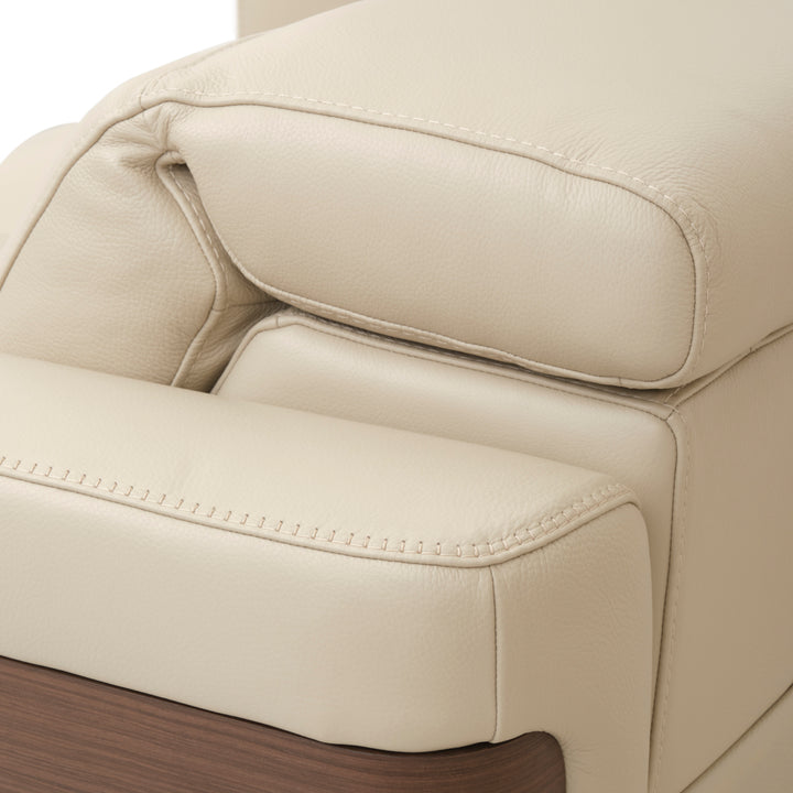 Walida Leather Reclining Loveseat Beige