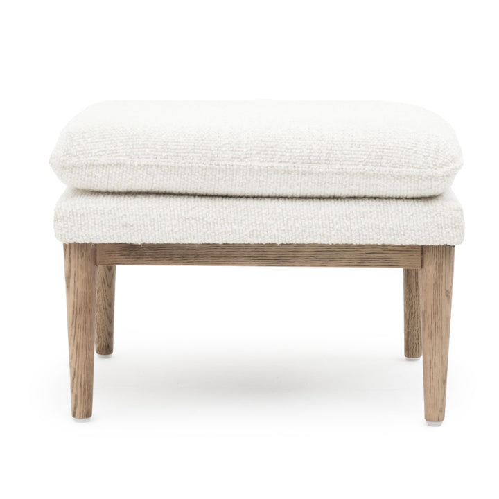Nolra Fabric Ottoman Off White