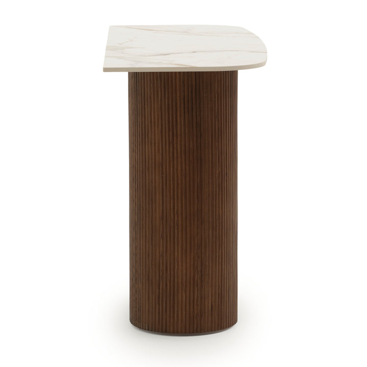 Esmeralda Ceramic Console Table White