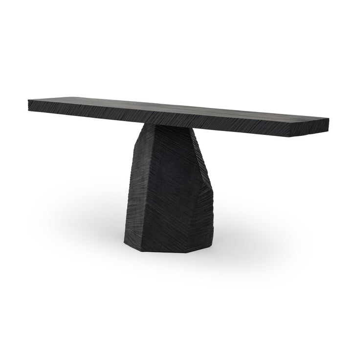 Welta Wood Console Table Black