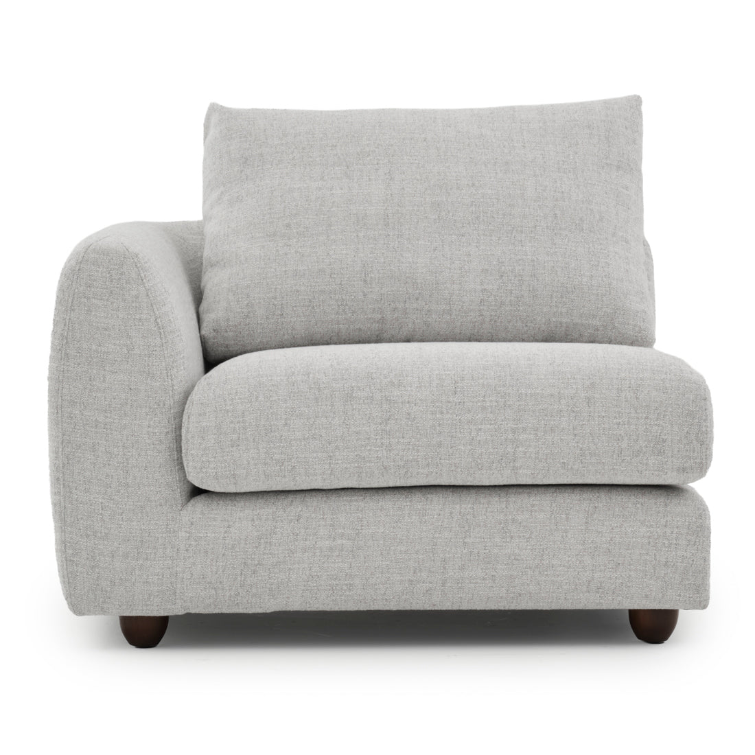 Nadal Modular Left Chair Light Grey