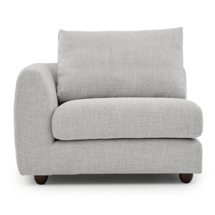 Nadal Modular Left Chair Light Grey