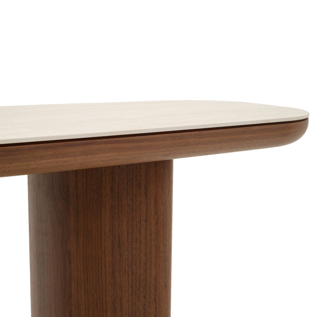 Navani Ceramic Console Table Light Brown