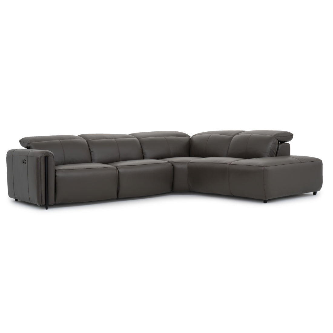 Wilnoir Reclining Sectional Sofa Dark Grey