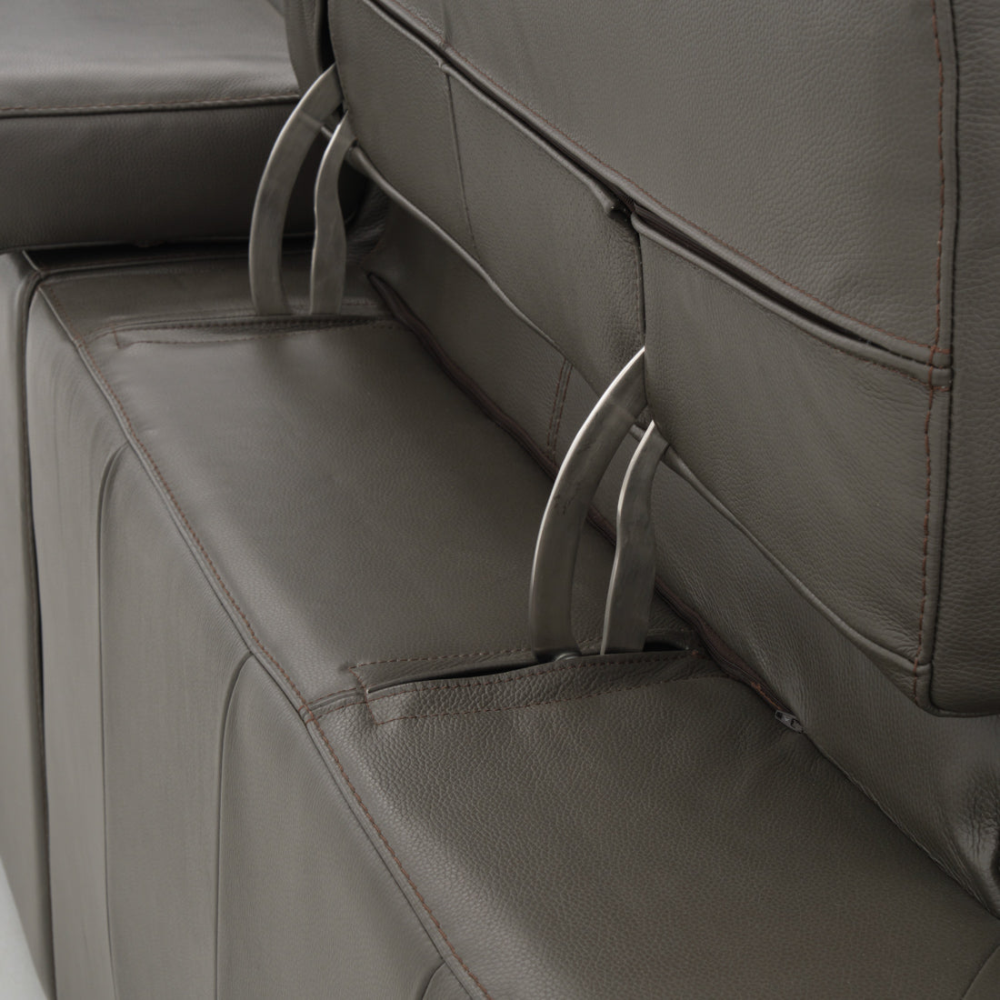 Nova Reclining Sectional Sofa Dark Grey