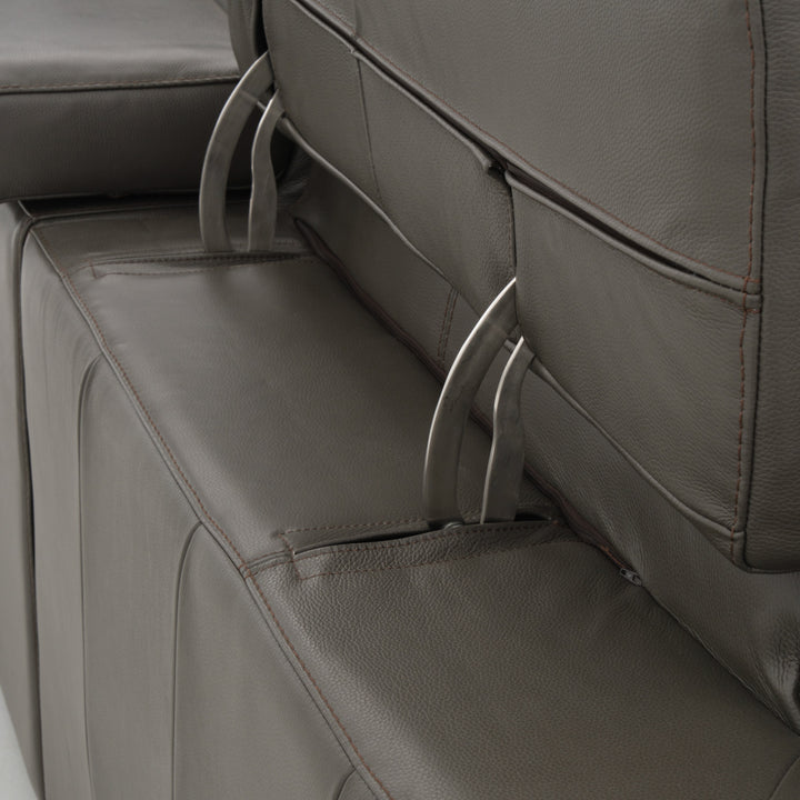 Nova Reclining Sectional Sofa Dark Grey