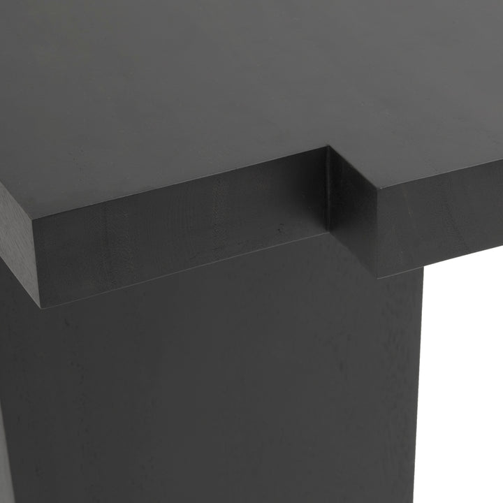 Shayla Wood Console Table Black