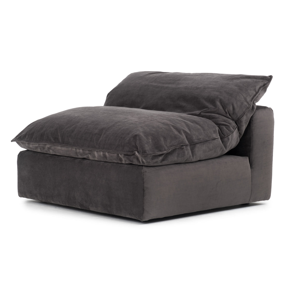 Nuage Modular Armless Chair Dark Grey