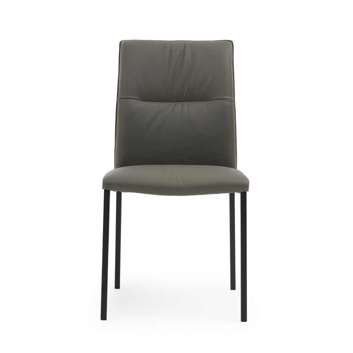 Waconia Leather Chair Dark Grey