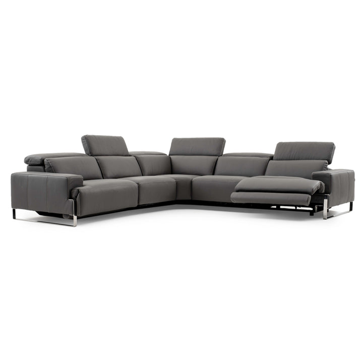 Warley Reclining Sectional Sofa Dark Grey