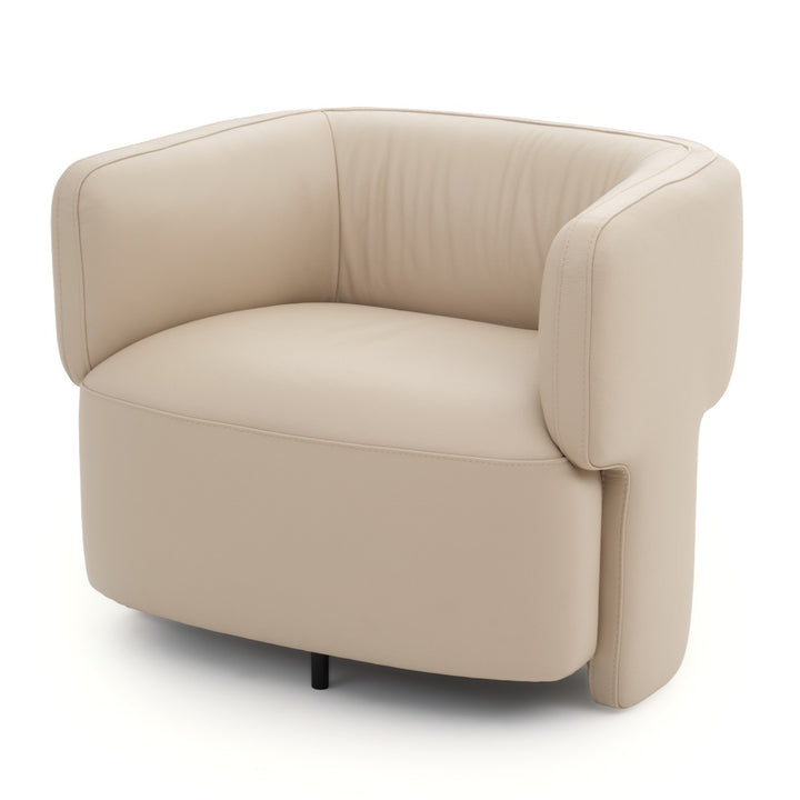 Waldette Leather Accent Chair Beige