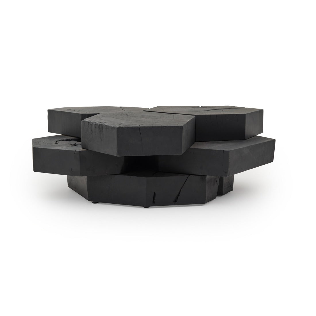 Waver Wood Coffee Table Black