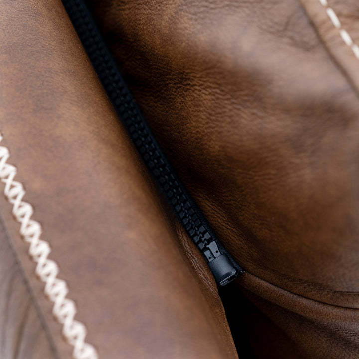 Neal Leather Sofa Cognac