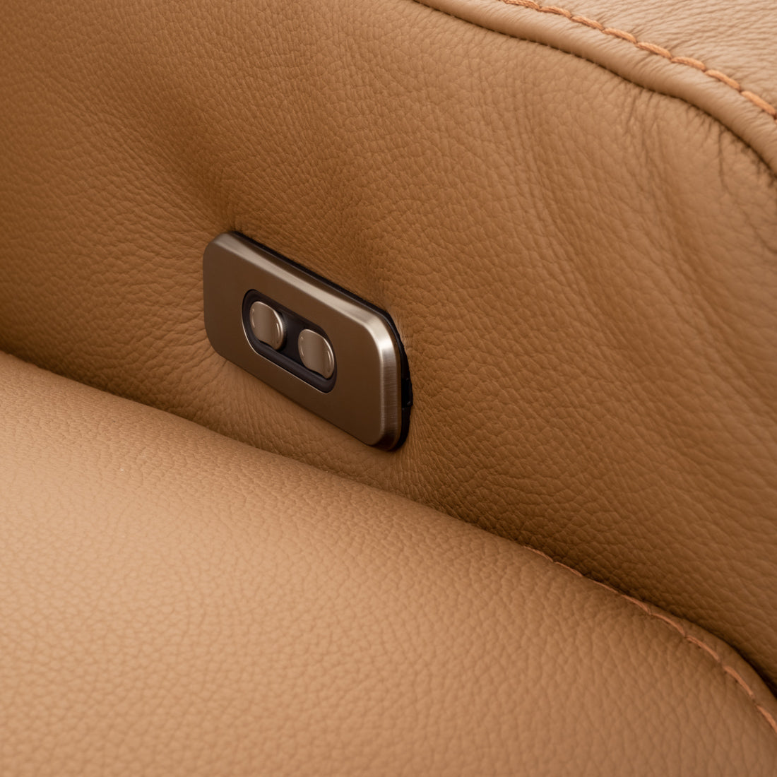Whitmore Leather Reclining Sofa Cognac