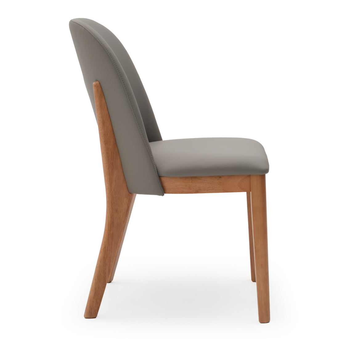Evy Leather Chair Dark Grey