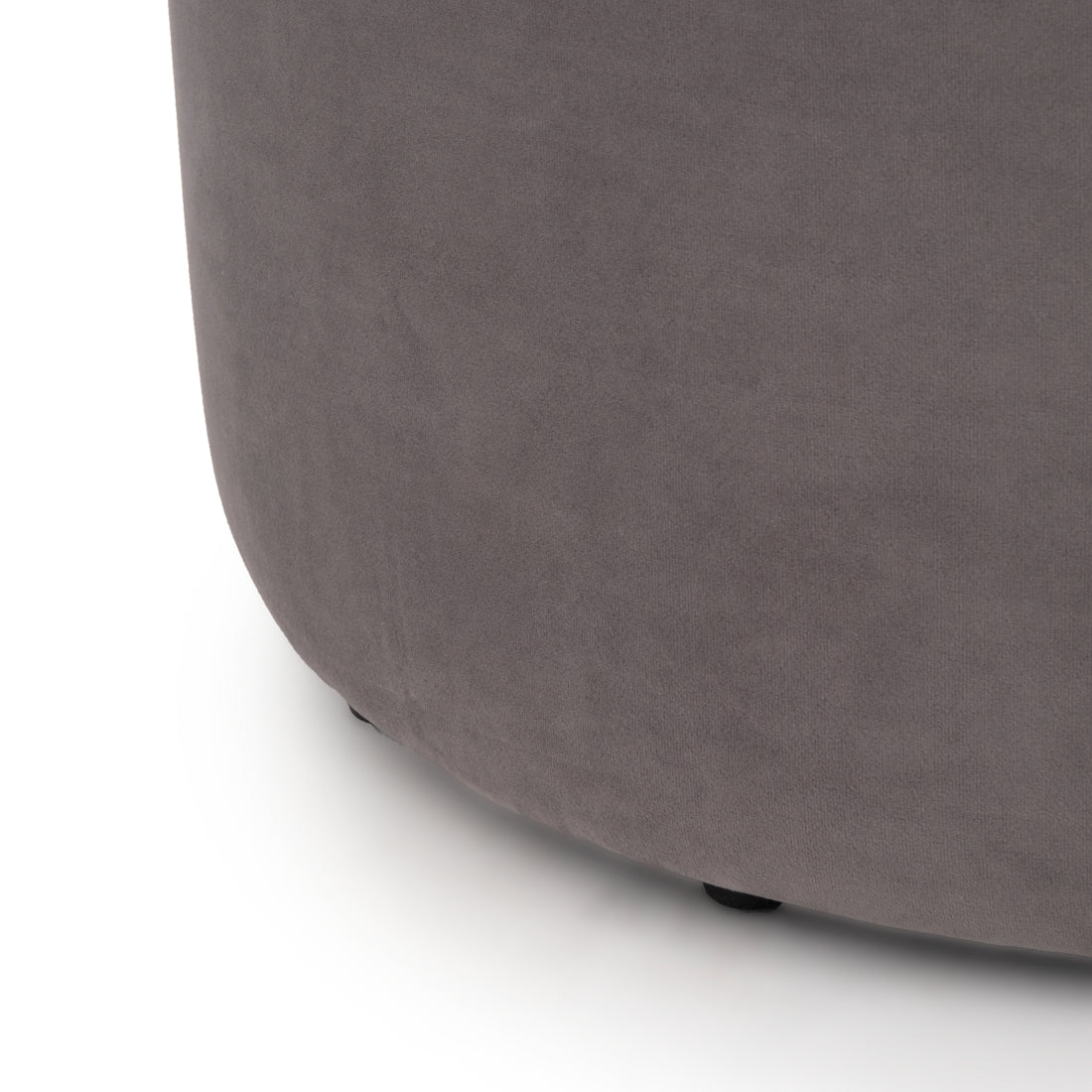 Wyle Fabric Ottoman Dark Grey