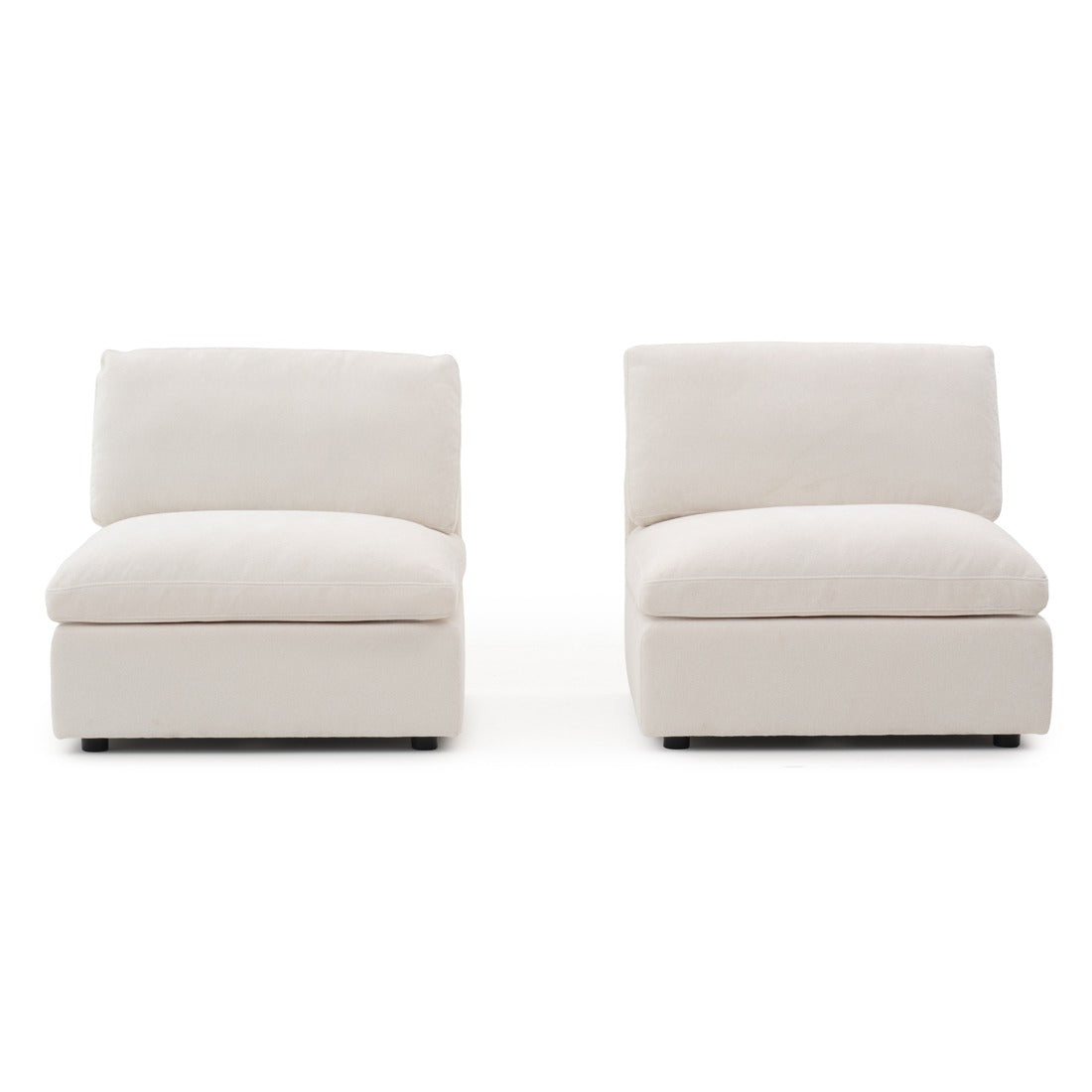 Emiliana Modular Armless Loveseat Beige