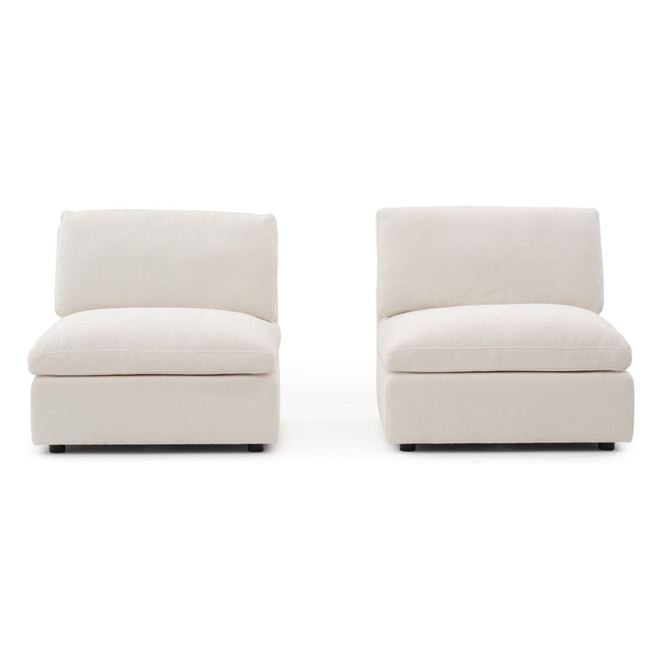 Emiliana Modular Armless Loveseat Beige