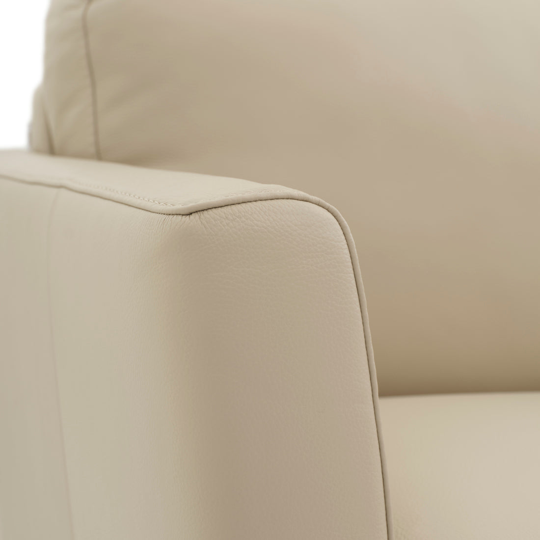 Elbertina Leather Loveseat Beige