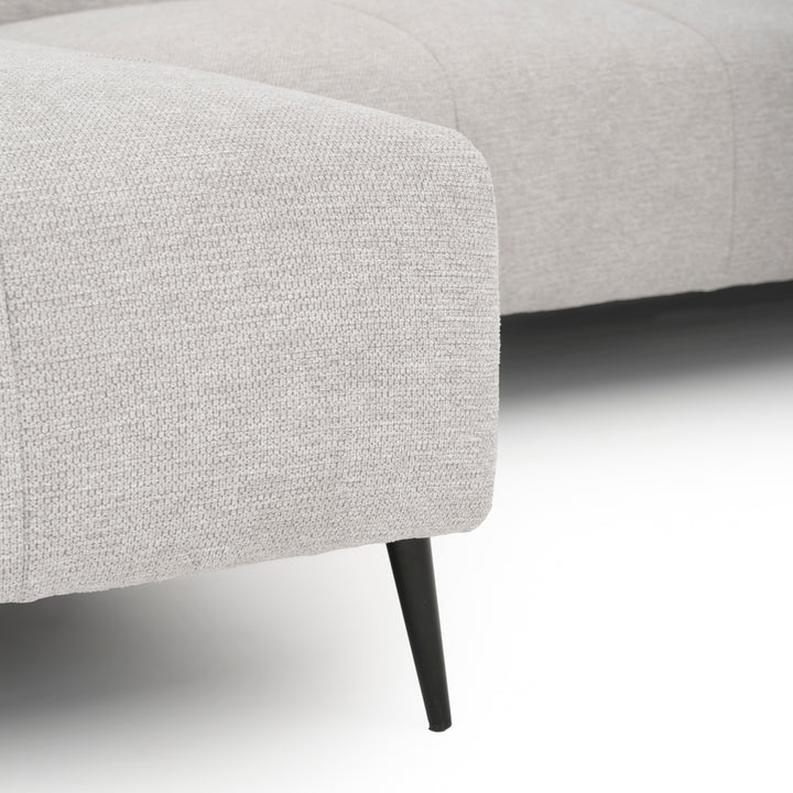 Eldan Fabric Sectional Sofa Light Grey