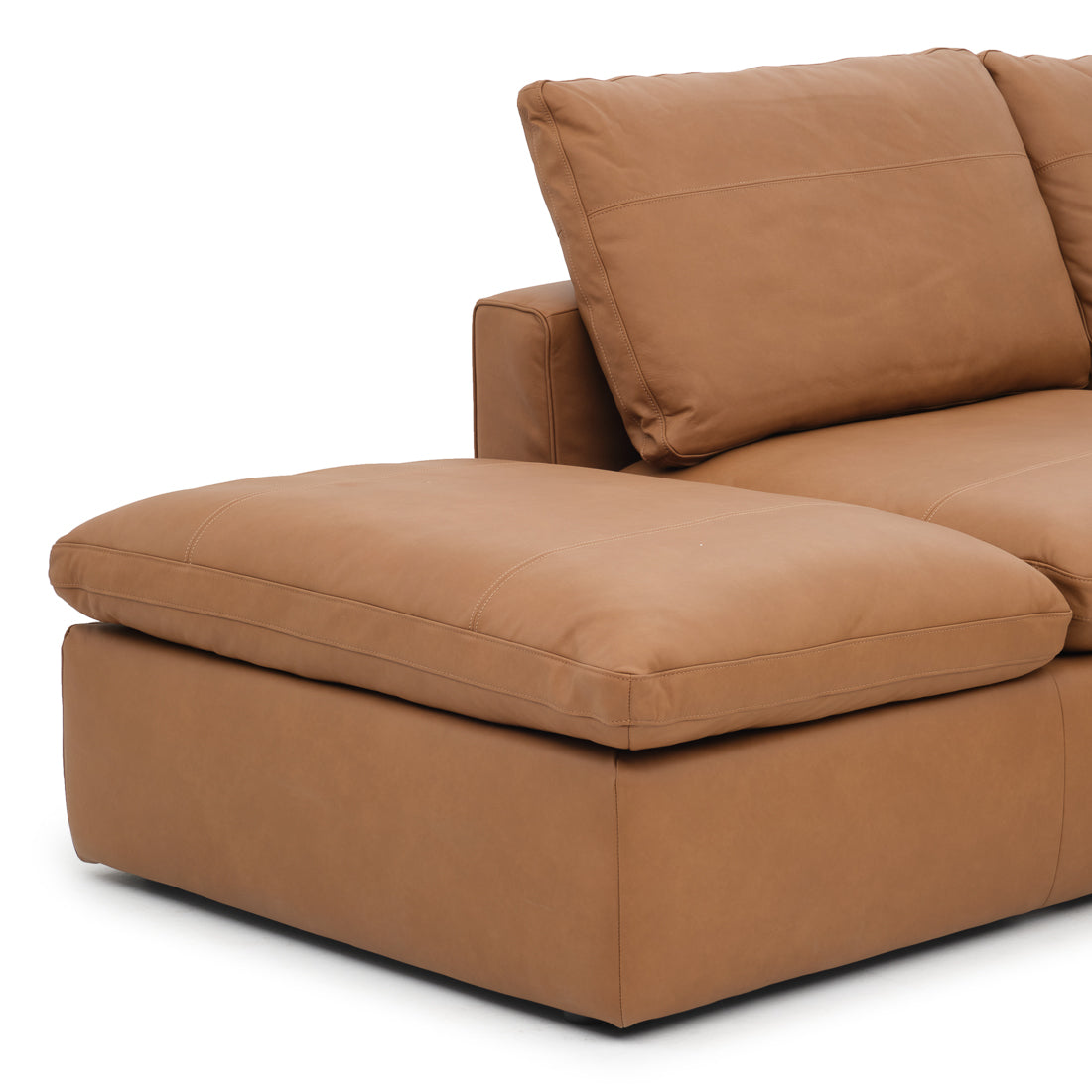 Nigella Leather Sectional Sofa Cognac