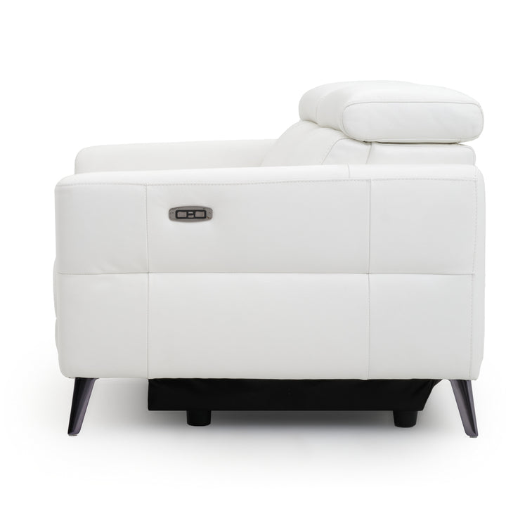 Westlyn Leather Reclining Loveseat White