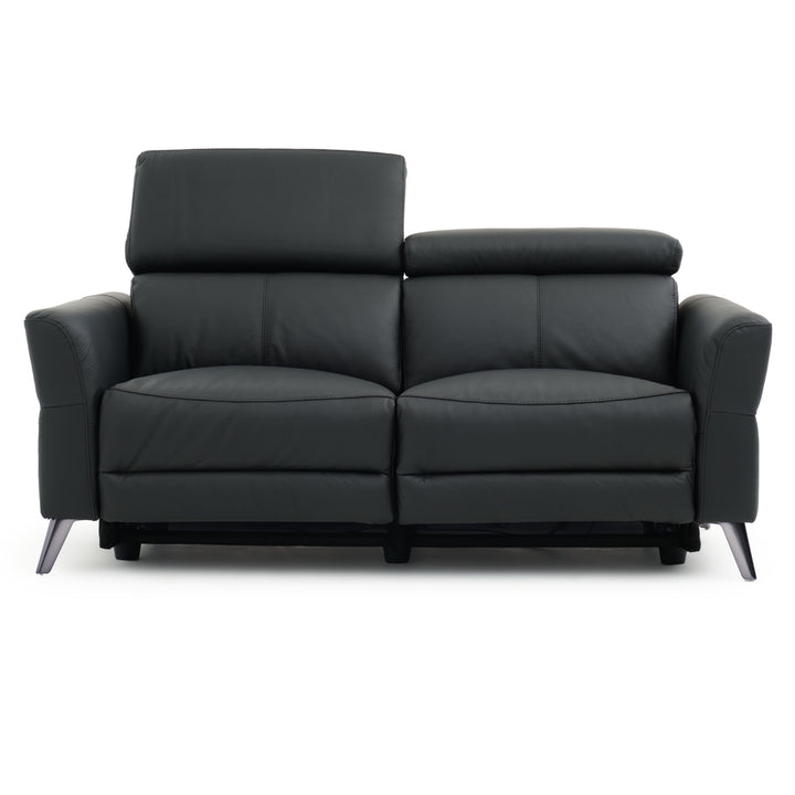 Westlyn Leather Reclining Sofa Black