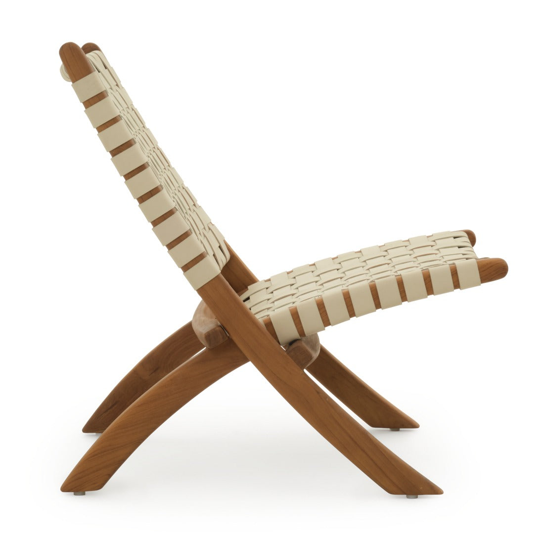 Santina Leather Accent Chair Off White