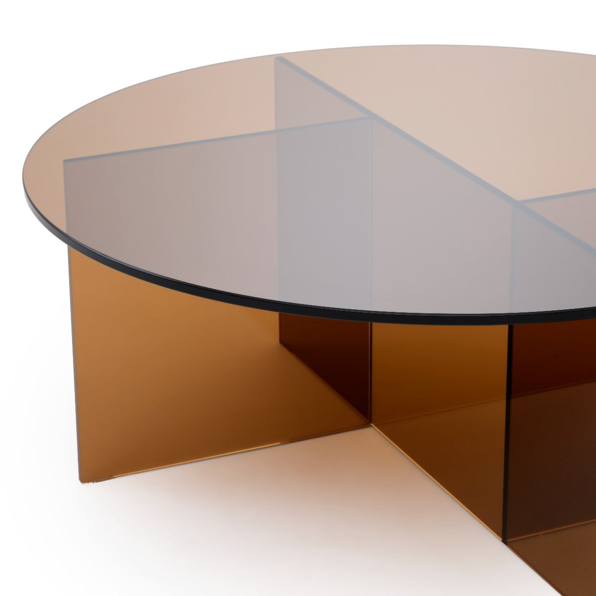 Eirata Glass Coffee Table Light Brown