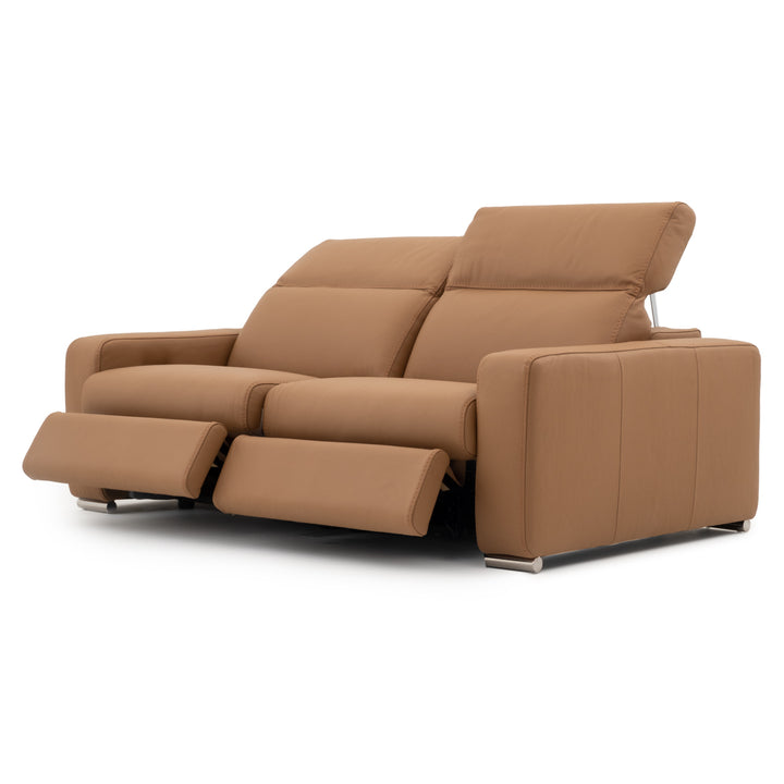 Whitmore Leather Reclining Sofa Cognac