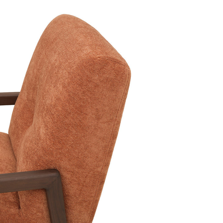 Norina Fabric Accent Chair Orange
