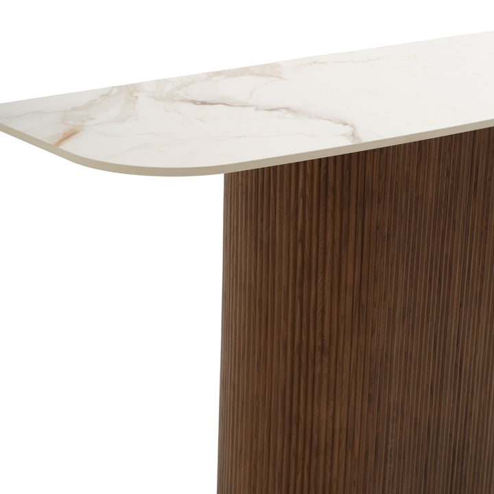 Esmeralda Ceramic Console Table White