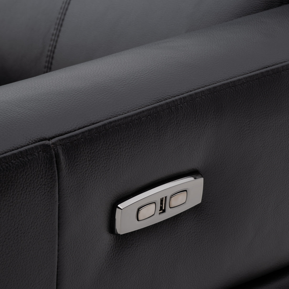 Westlyn Leather Reclining Loveseat Black