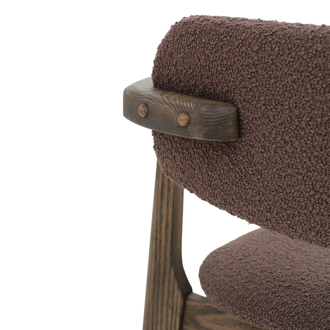 Novella Wood Armchair Dark Brown