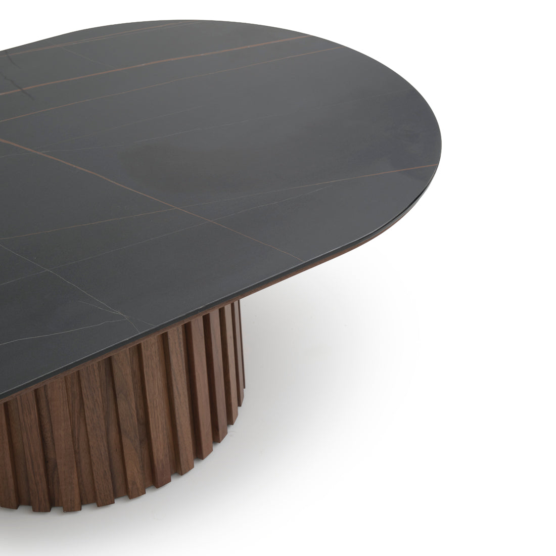Elzie Ceramic Coffee Table Black