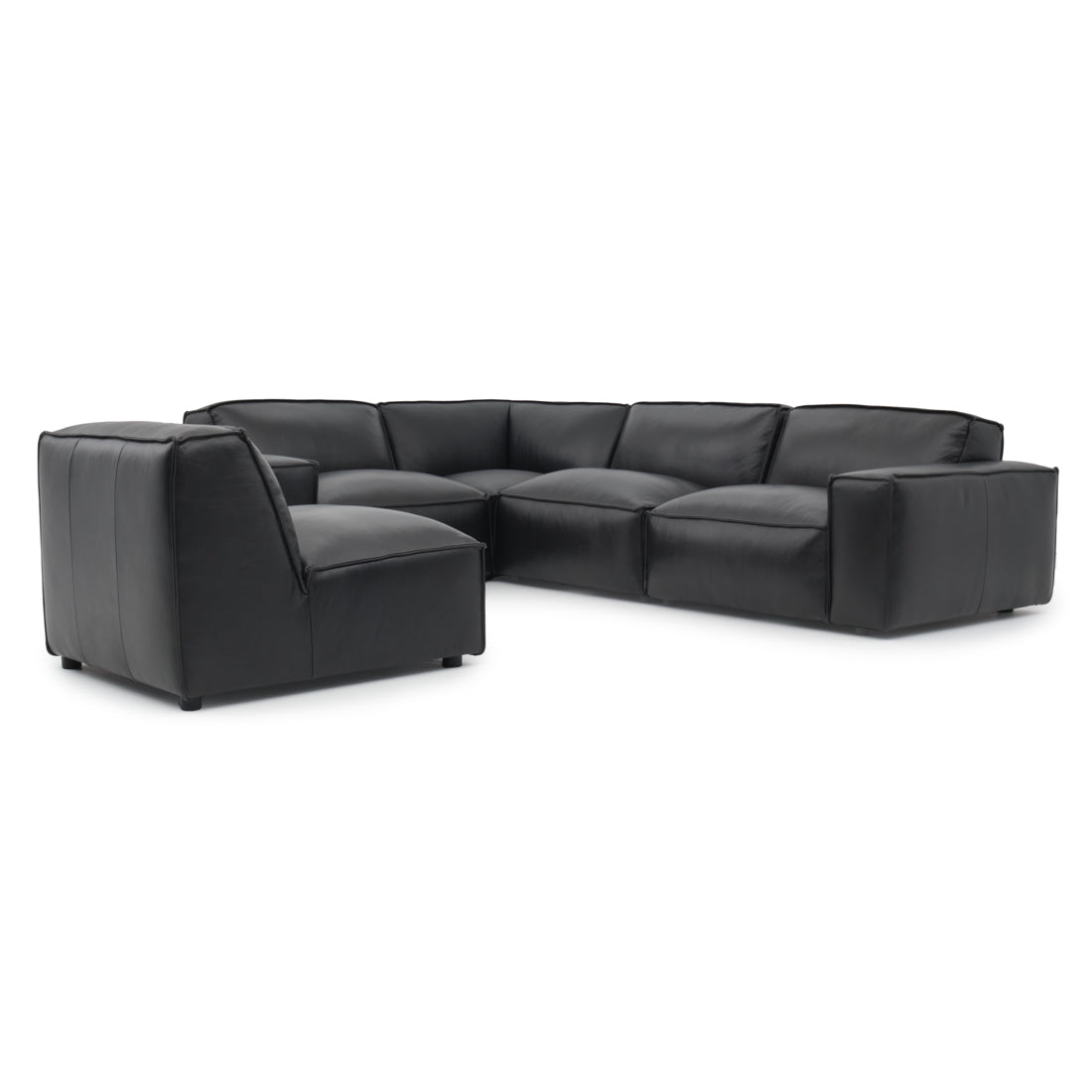 Nook Leather Modular Set Black