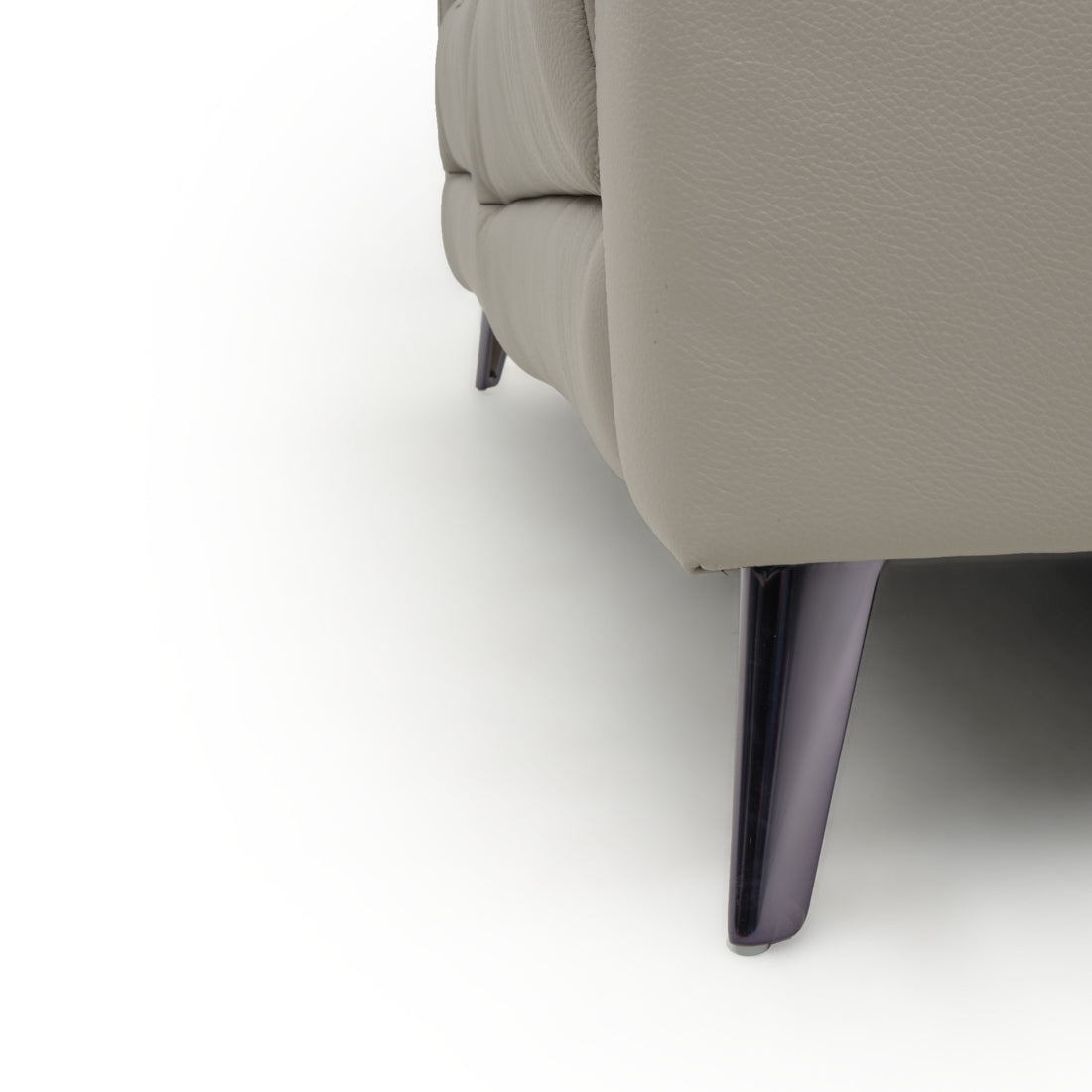 Westlyn Leather Reclining Sofa Light Grey