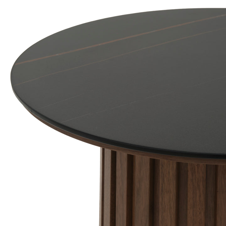 Elzie Ceramic End Table Black