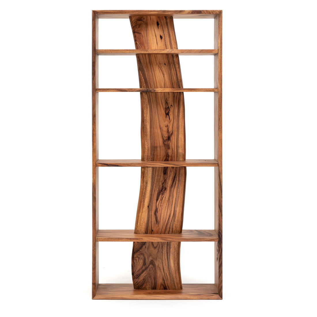 Nassil Wood Bookcase Light Brown