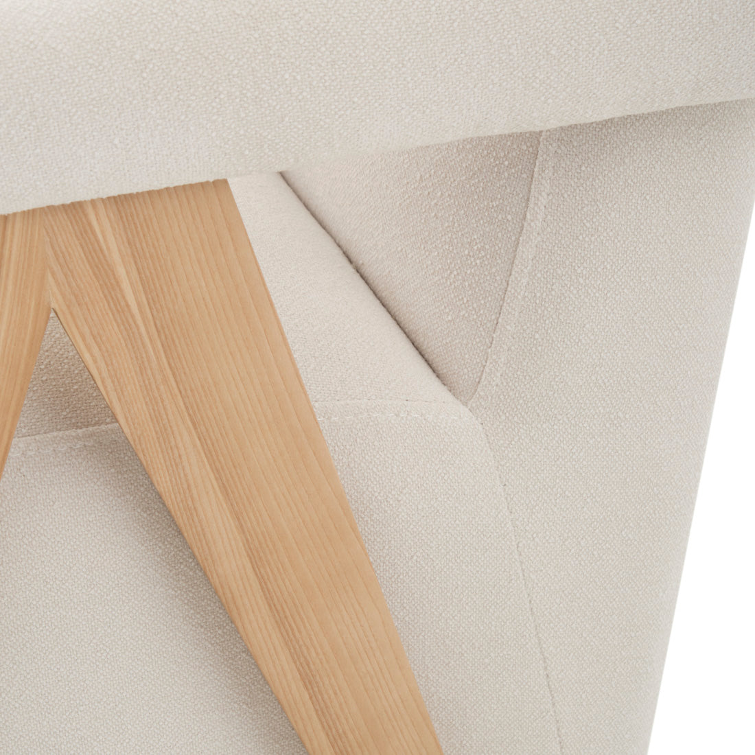 Nestoria Fabric Armchair Off White
