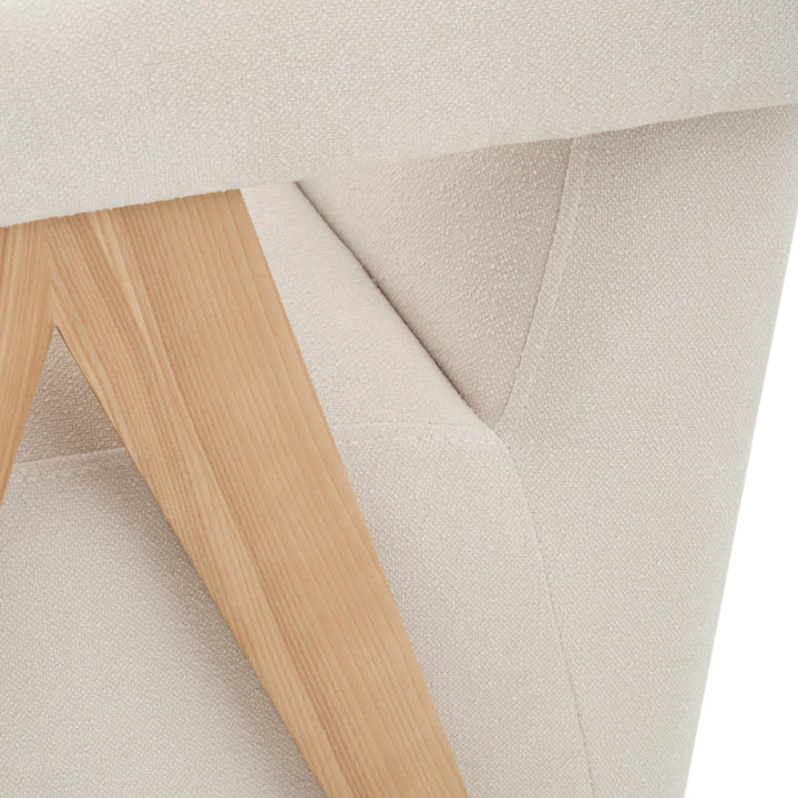 Nestoria Fabric Armchair Off White