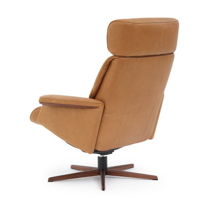 Norris Reclining Chair with Ottoman Cognac