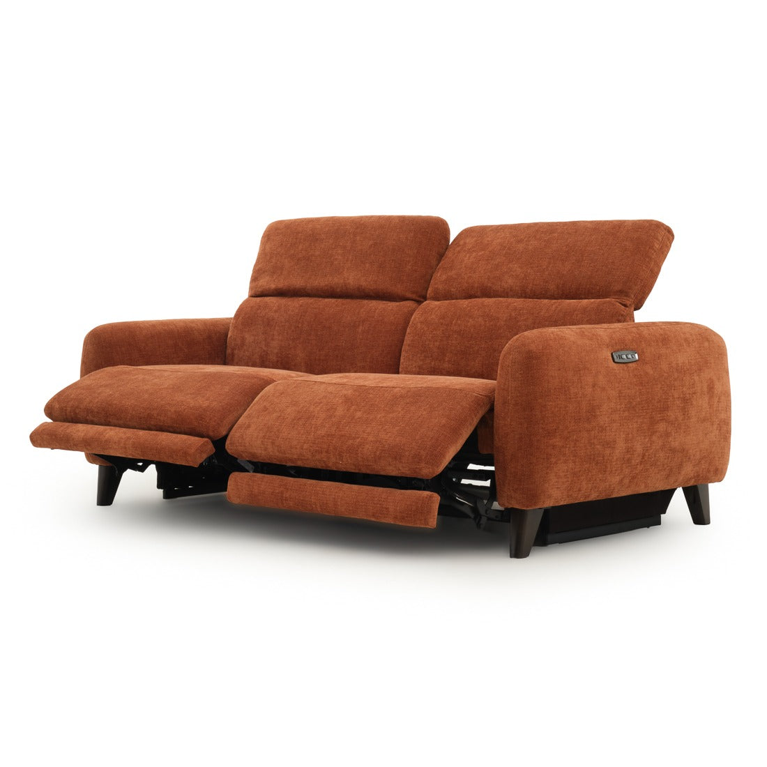 Nilani Fabric Reclining Sofa Orange