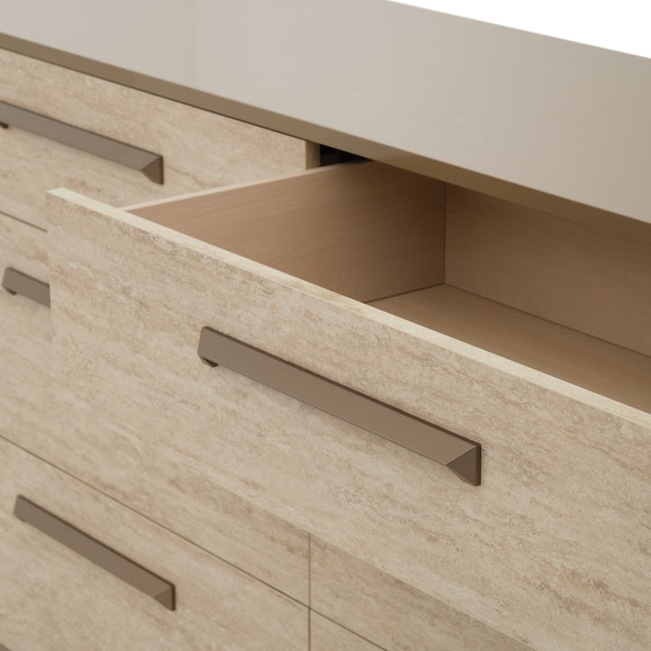 Nunzia 6-Drawer Dresser Beige
