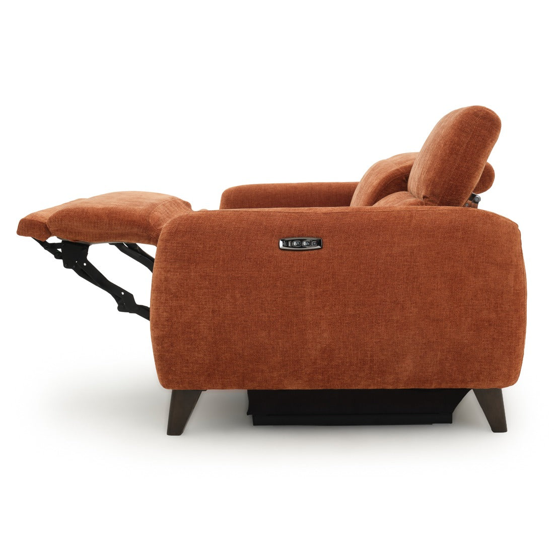 Nilani Fabric Reclining Sofa Orange