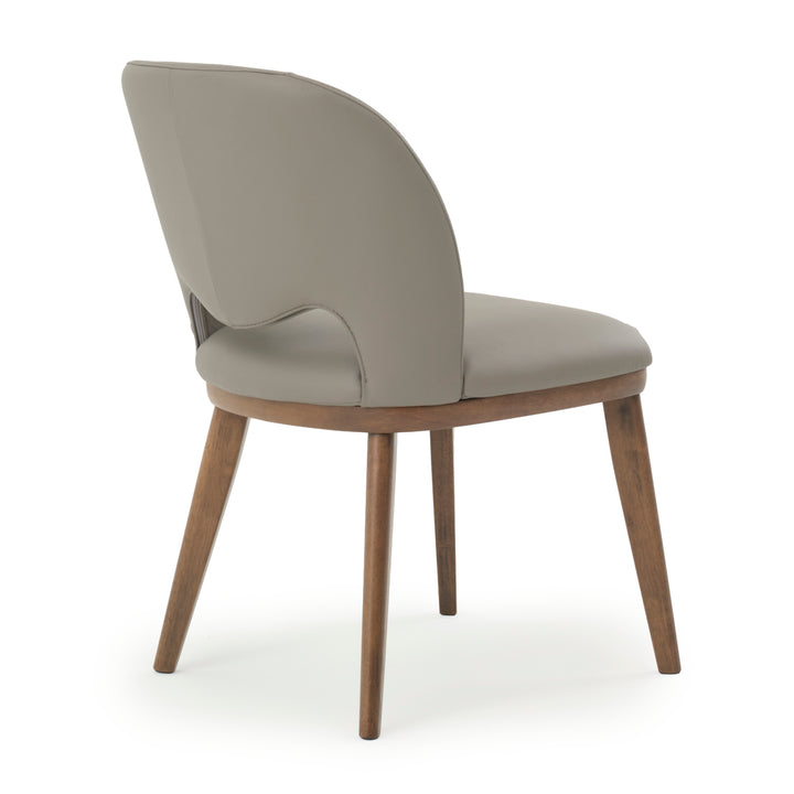 Ewana Leather Chair Dark Grey